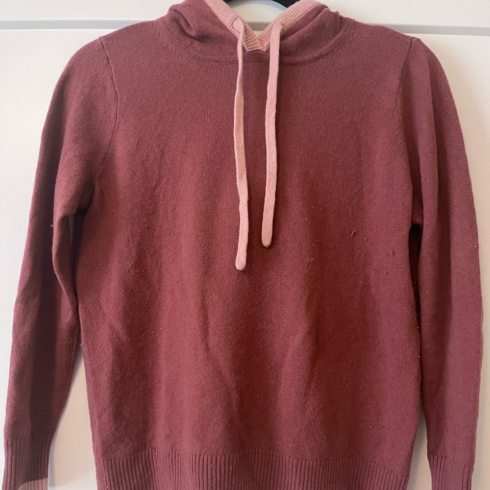 XS summersalt coziest cashmere blend hoodie pink